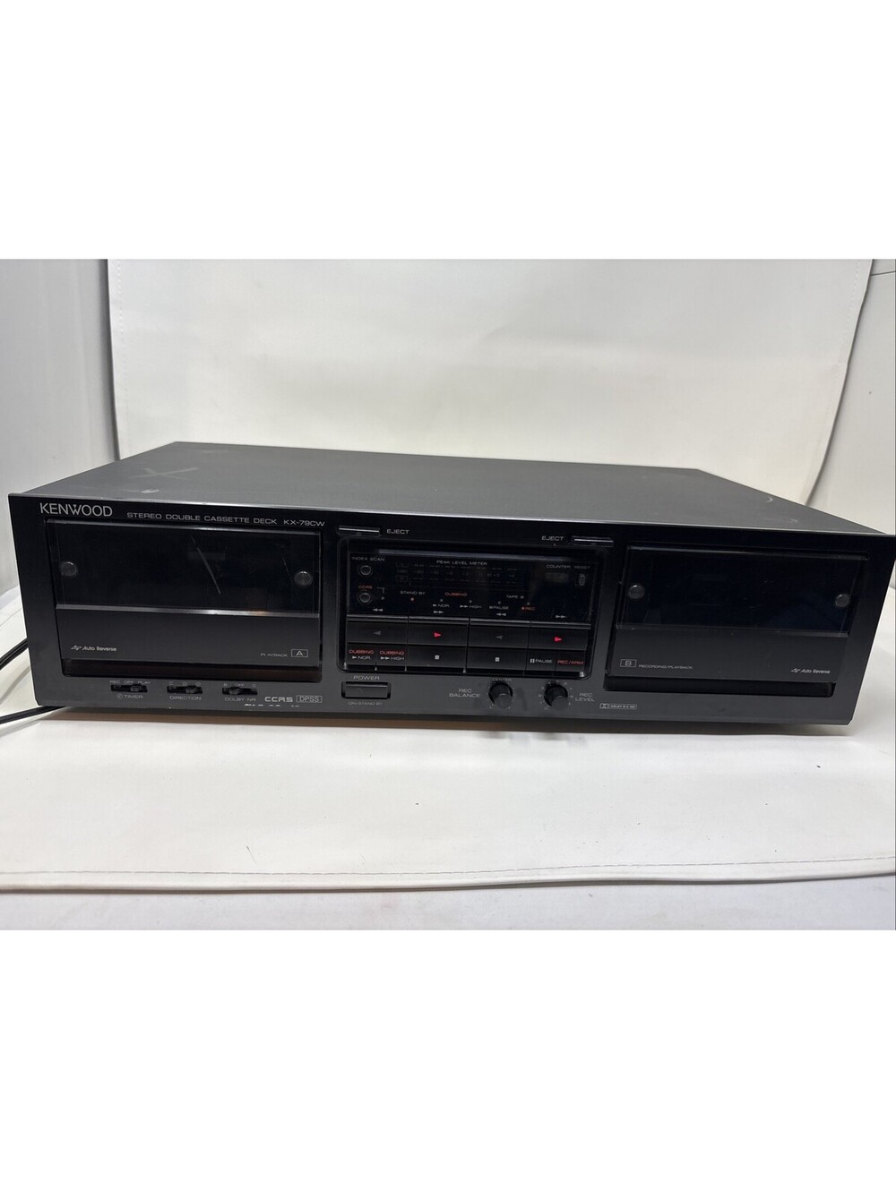 VTG Kenwood Dual Cassette Tape Deck KX-79CW Tested&Working